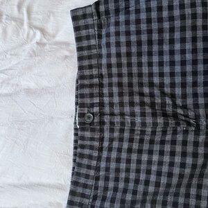 Madewell Black and Gray Plaid Pants